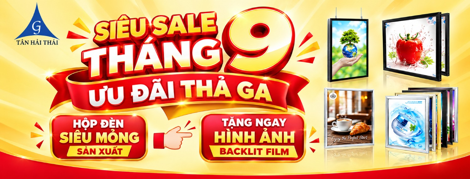 chương trình khuyến mãi tháng 9 hộp đèn siêu mỏng Tân Hải Thái
